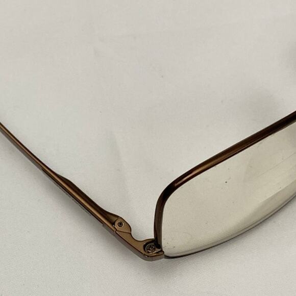 Giorgio Armani Rectangular Eyeglass FRAMES ONLY 140 Made in Italy Bronze Color - Picture 7 of 10